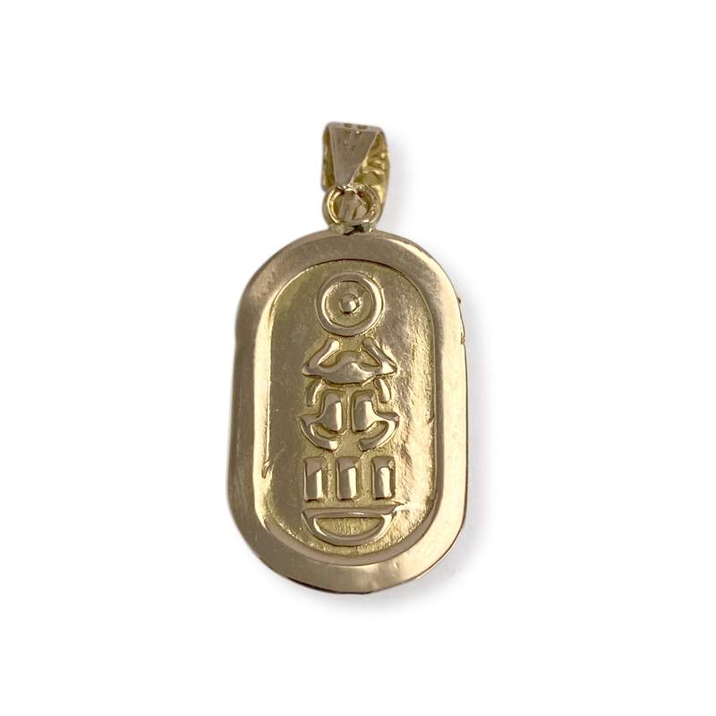 Pendentif d'occasion or 750 jaune motif scarabée imitations turquoise - vue 2