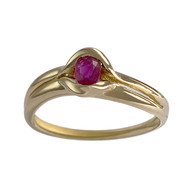 Bague d'occasion or 750 jaune rubis