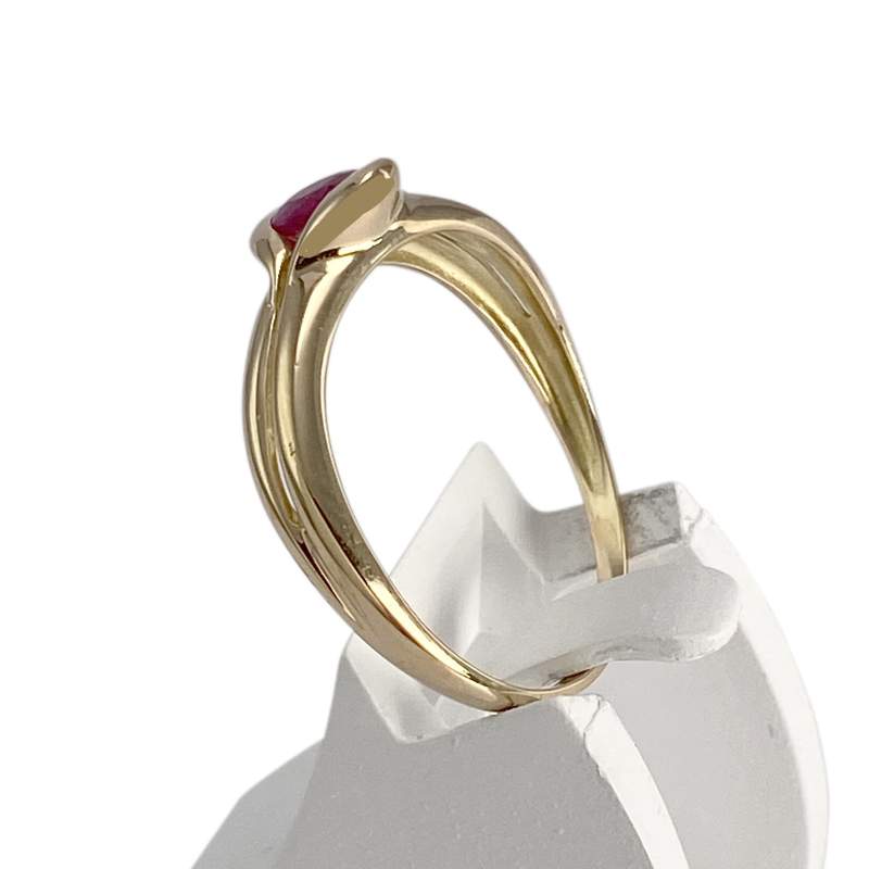 Bague d'occasion or 750 jaune rubis - vue 2