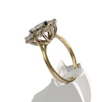 Bague d'occasion 2 ors 750 fleur diamants - vue 2