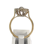 Bague d'occasion 2 ors 750 fleur diamants - vue 3