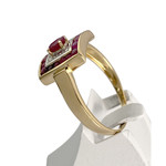 Bague d'occasion  or 750 2 tons rubis - vue 2