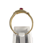 Bague d'occasion  or 750 2 tons rubis - vue 3