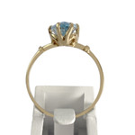 Bague d'occasion or 750 jaune topaze bleue traitée - vue 3