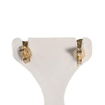 Boucles d'oreilles d'occasion  or 750 2 tons émeraudes
