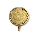 Pendentif d'occasion or 750 jaune porte pièce - vue 2