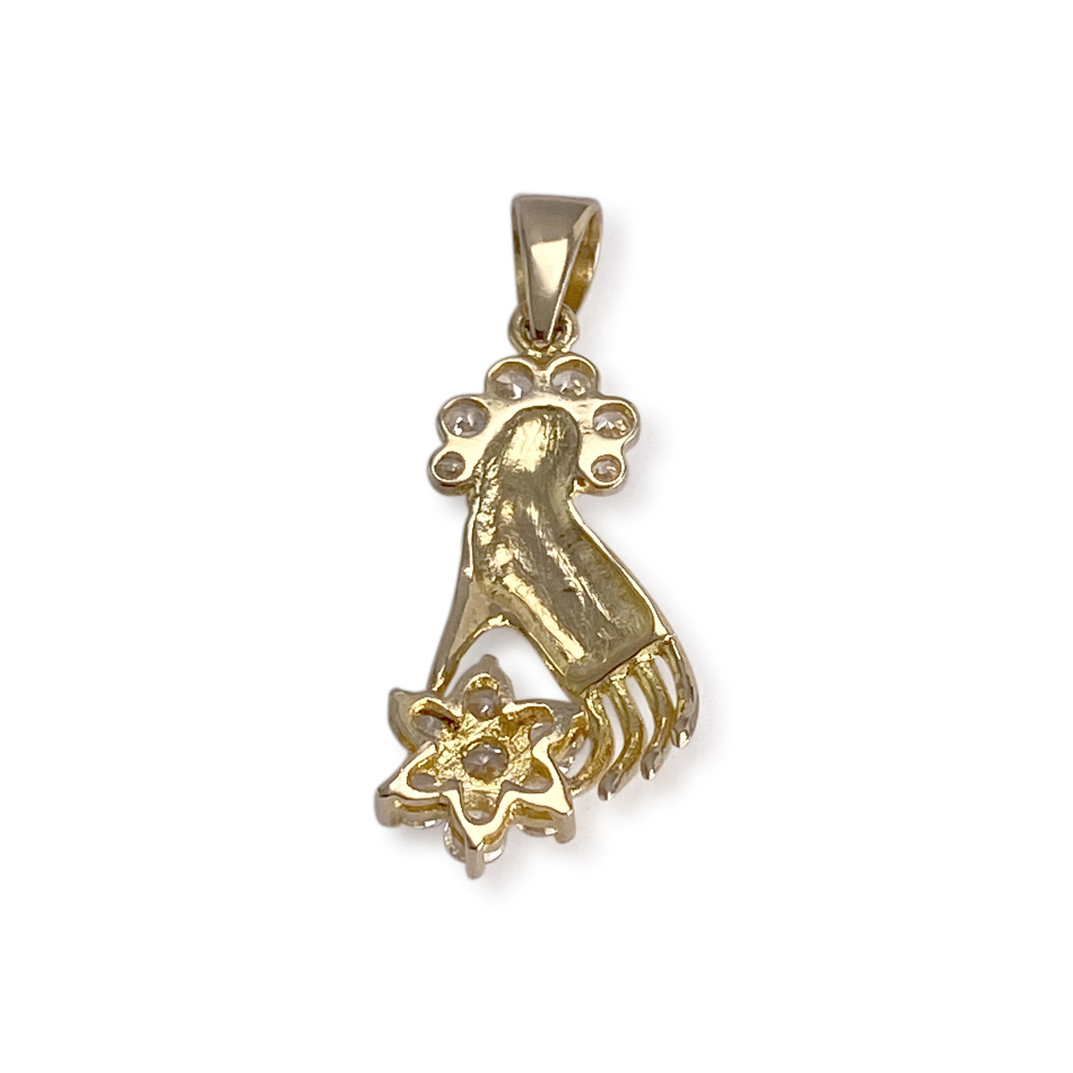 Pendentif d'occasion or 585 jaune zirconias - vue 2