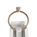 Bague d'occasion or 585 rose diamants saphir - vue 3