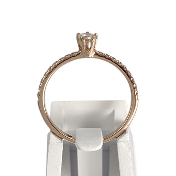 Bague d'occasion or 585 rose diamants saphir