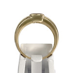 Bague d'occasion or 750 jaune diamants émeraude - vue 3