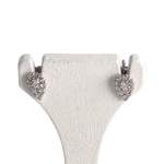 Boucles d'oreilles d'occasion or 750 blanc diamants - vue 1