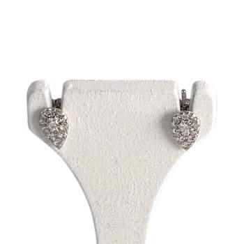 Tweedehands oorbellen in 750 witgoud met diamanten