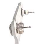 Boucles d'oreilles d'occasion or 750 blanc diamants - vue 2