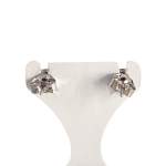 Boucles d'oreilles d'occasion or 750 blanc diamants - vue 3