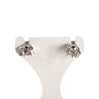 Tweedehands oorbellen in 750 witgoud met diamanten
