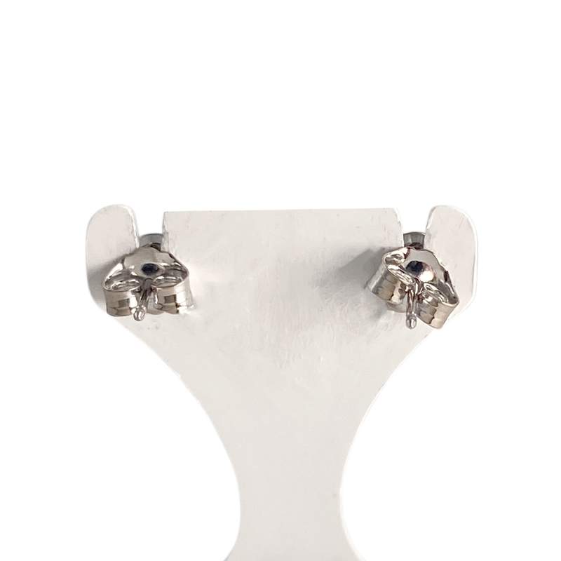 Boucles d'oreilles d'occasion or 750 blanc diamants - vue 3