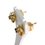 Boucles d'oreilles d'occasion or 750 jaune saphirs - vue 2