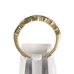 Bague d'occasion or 750 jaune diamants émeraudes - vue 3