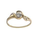 Bague d'occasion  or 750 zirconia - vue 1