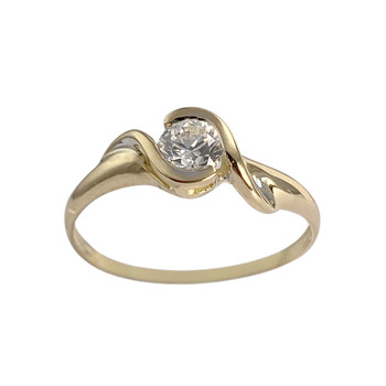Bague d'occasion  or 750 zirconia