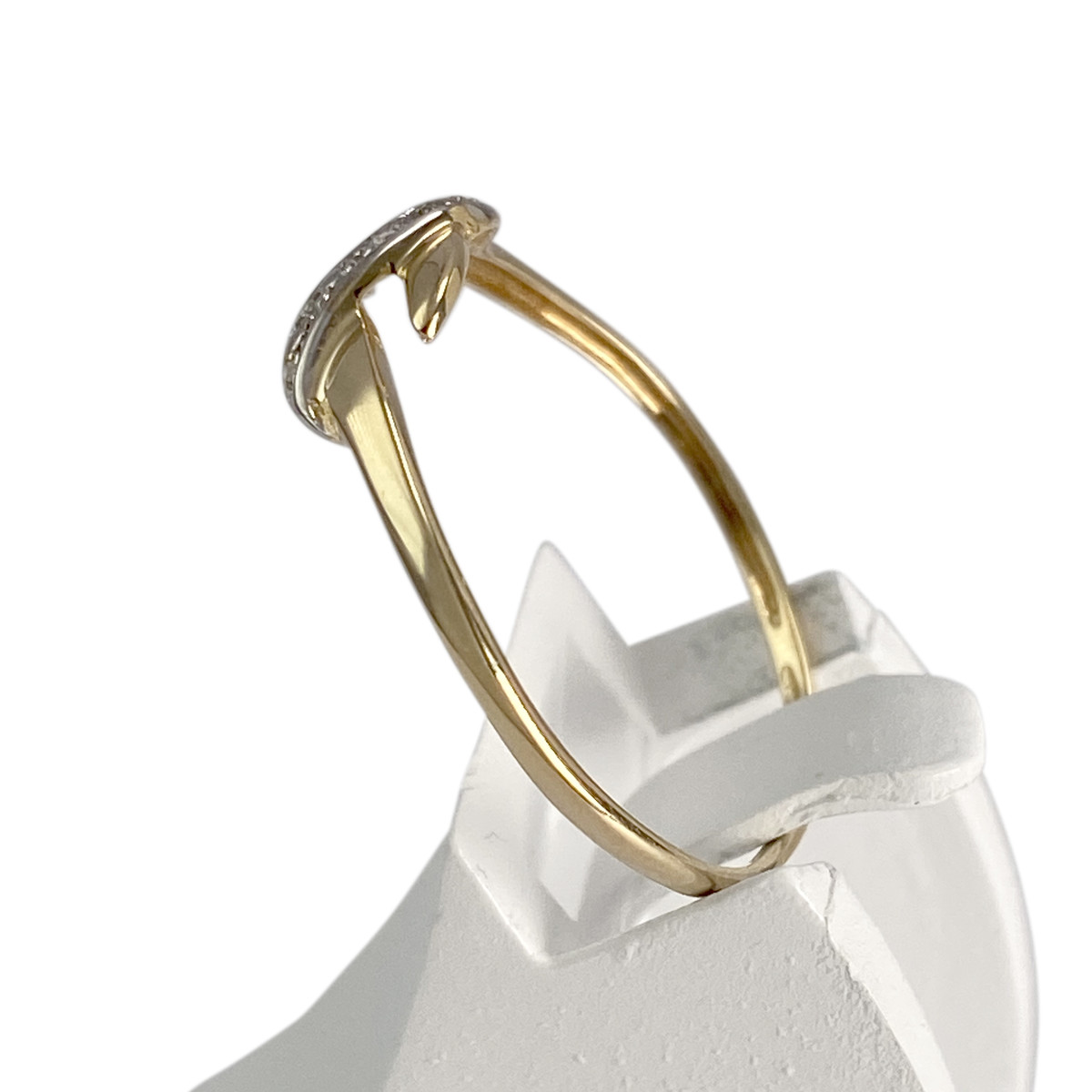 Bague d'occasion  or 750 2 tons diamant - vue 2