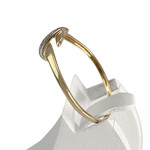 Bague d'occasion  or 750 2 tons diamant - vue 2