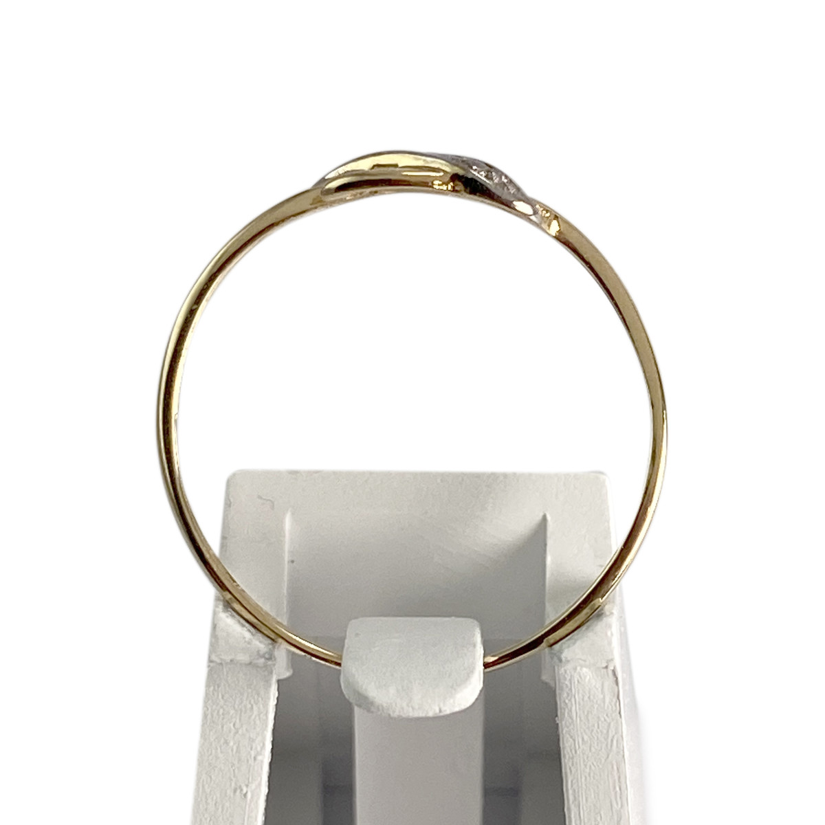 Bague d'occasion  or 750 2 tons diamant - vue 3