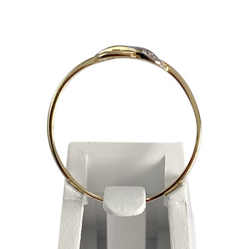 Bague d'occasion  or 750 2 tons diamant