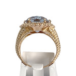 Bague d'occasion or 750 jaune spinelle synthetique - vue 3