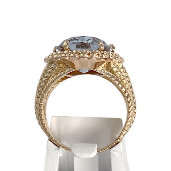 Bague d'occasion or 750 jaune spinelle synthetique