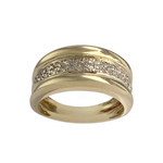 Bague d'occasion or 750 jaune diamants - vue 1