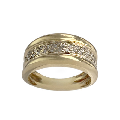 Bague d'occasion or 750 jaune diamants - vue 1