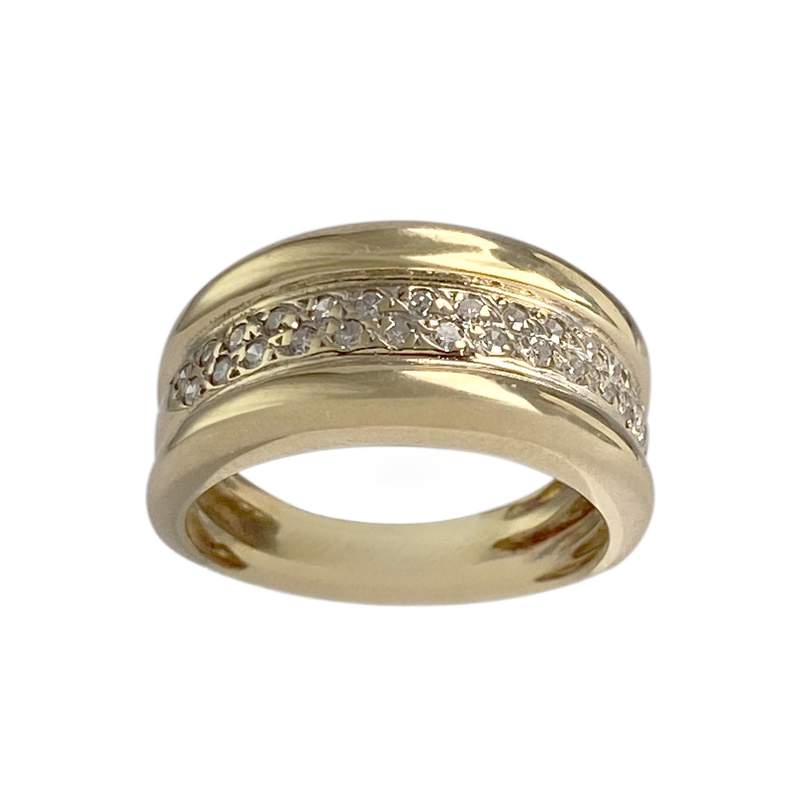 Bague d'occasion or 750 jaune diamants - vue 1