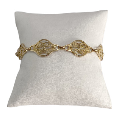 Bracelet d'occasion or 750 jaune filigranes - vue 1