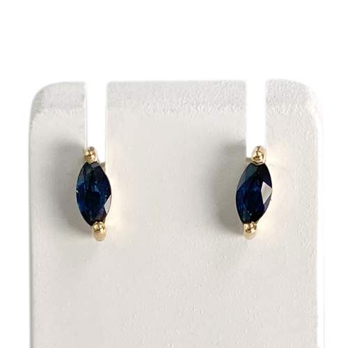 Boucles d'oreilles d'occasion or 750 jaune saphir