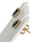 Boucles d'oreilles d'occasion or 750 jaune saphir - vue 2