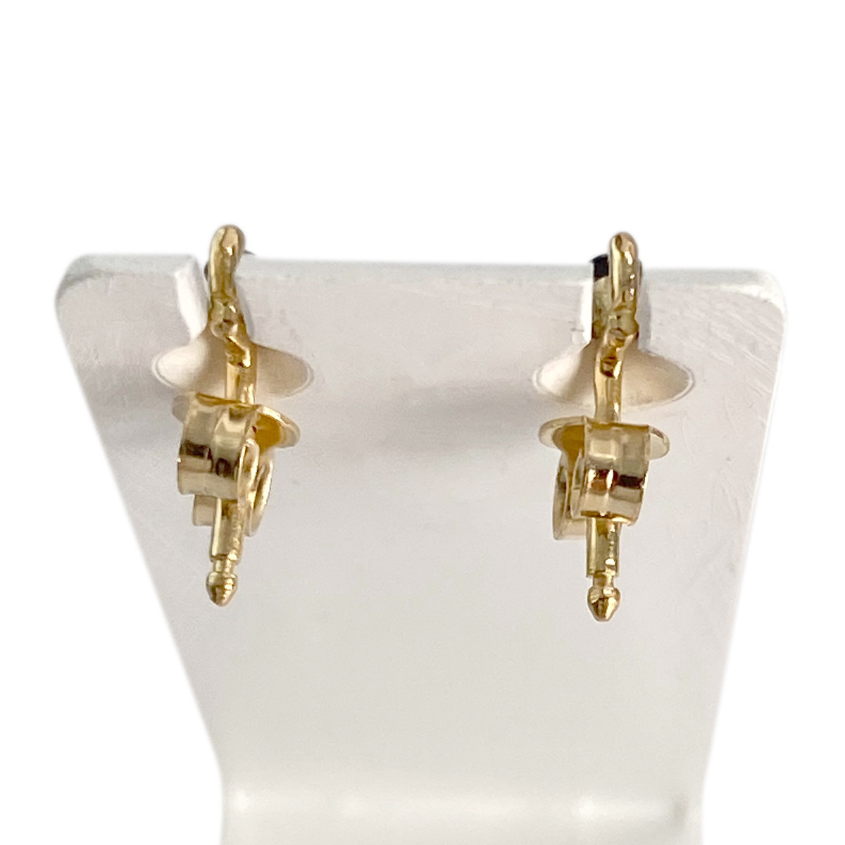 Boucles d'oreilles d'occasion or 750 jaune saphir - vue 3