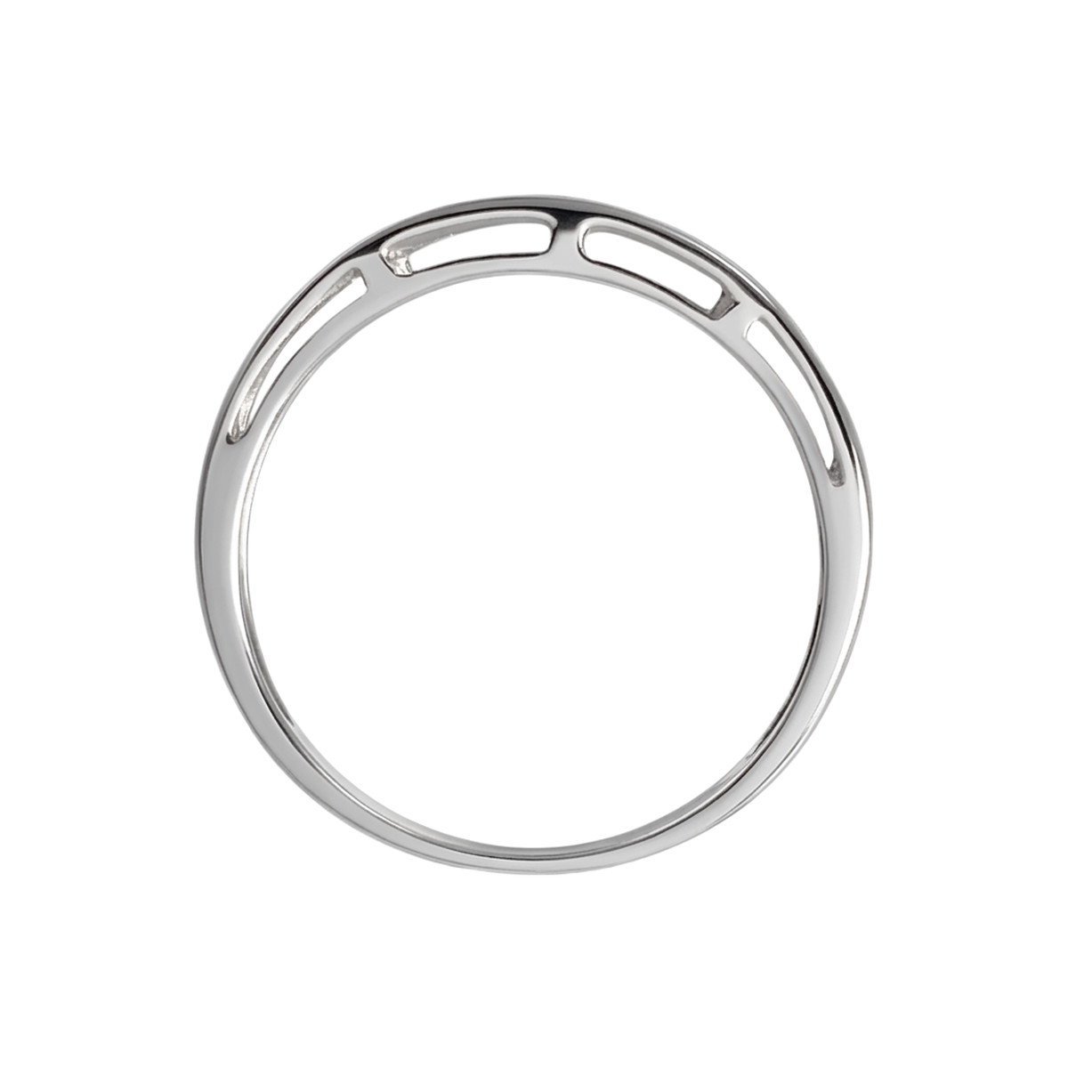 Bague d'occasion or 375 blanc diamants - vue 3