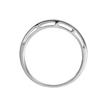 Bague d'occasion or 375 blanc diamants - vue 3
