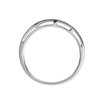 Second-hand gold ring 375 white diamonds