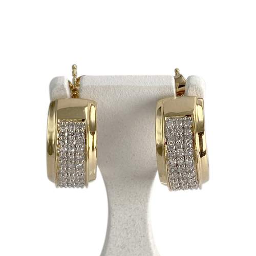 Boucles d'oreilles d'occasion 2 ors 750 diamants