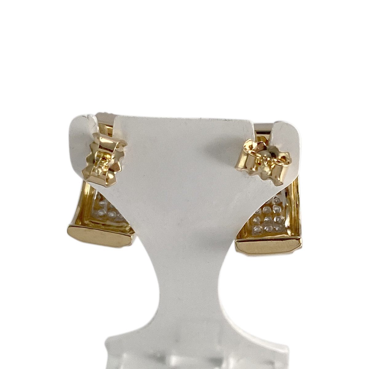 Boucles d'oreilles d'occasion 2 ors 750 diamants - vue 3