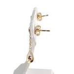 Boucles d'oreilles d'occasion or 750 jaune rubis - vue 2