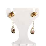 Boucles d'oreilles d'occasion or 750 jaune rubis - vue 3