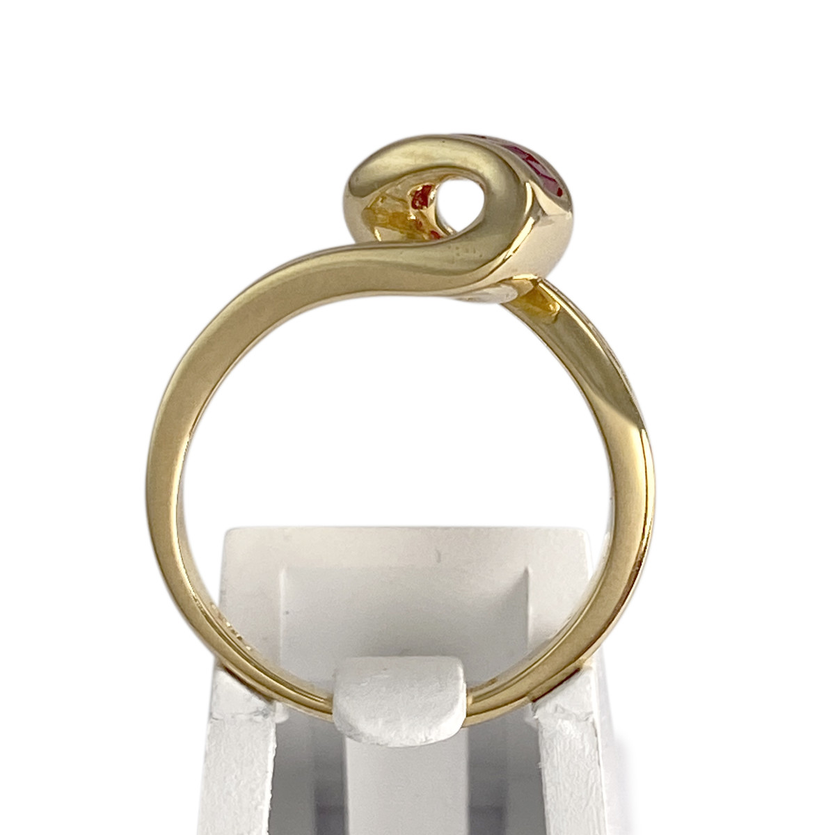 Bague d'occasion or 750 jaune diamants rubis - vue 3