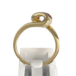 Bague d'occasion or 750 jaune diamants rubis - vue 3