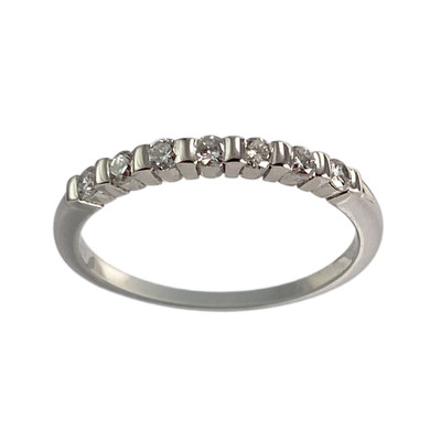 Bague d'occasion or 750 blanc diamants - vue 1