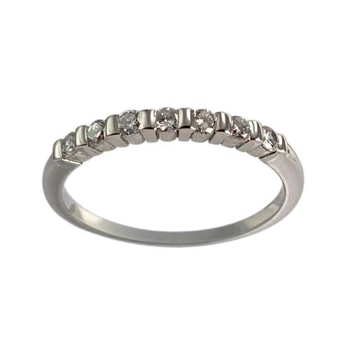 Bague d'occasion or 750 blanc diamants