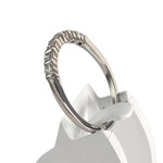 Bague d'occasion or 750 blanc diamants - vue 2