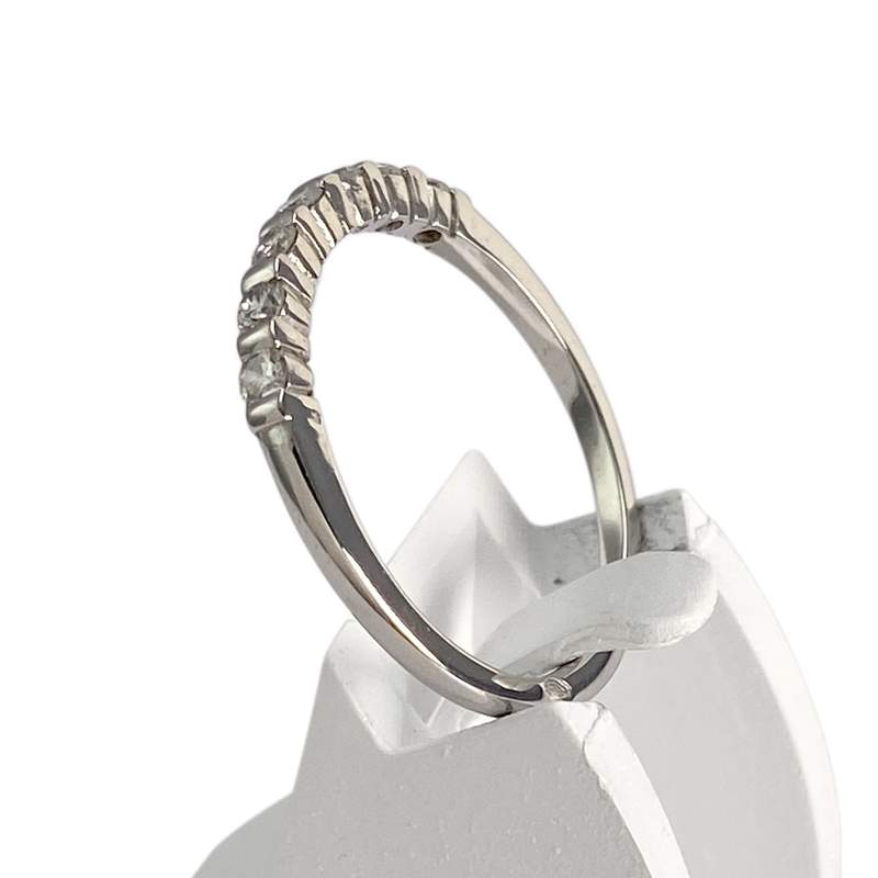 Bague d'occasion or 750 blanc diamants - vue 2